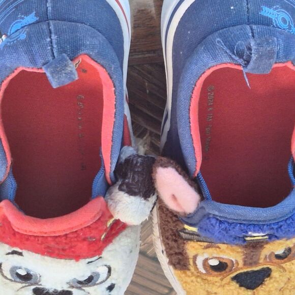 Paw Patrol Characters Toddler Kids Fleece Slip-On Sneakers size 7 shoes - Picture 8 of 10